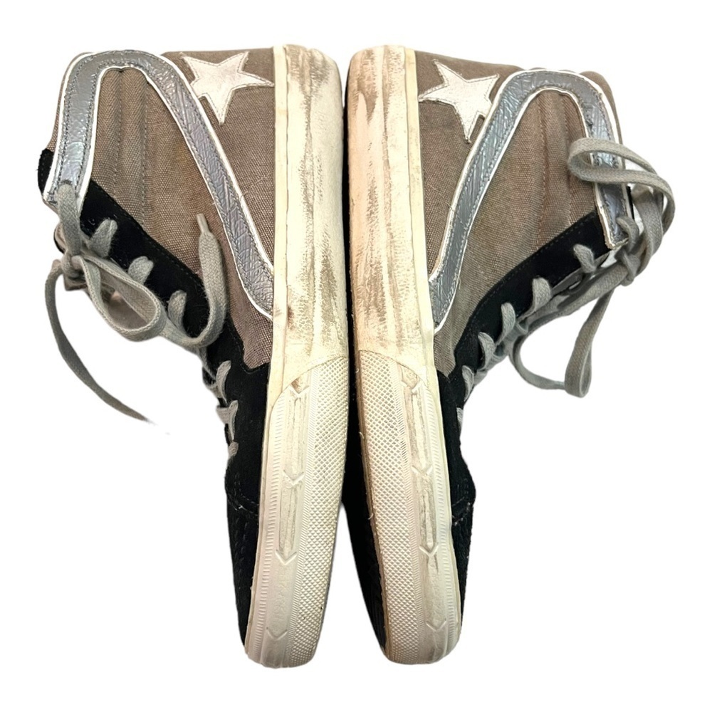 Golden Goose Slide High Top Sneakers IT 40 US 7 Designer Canvas Suede Zip - Picture 4 of 15